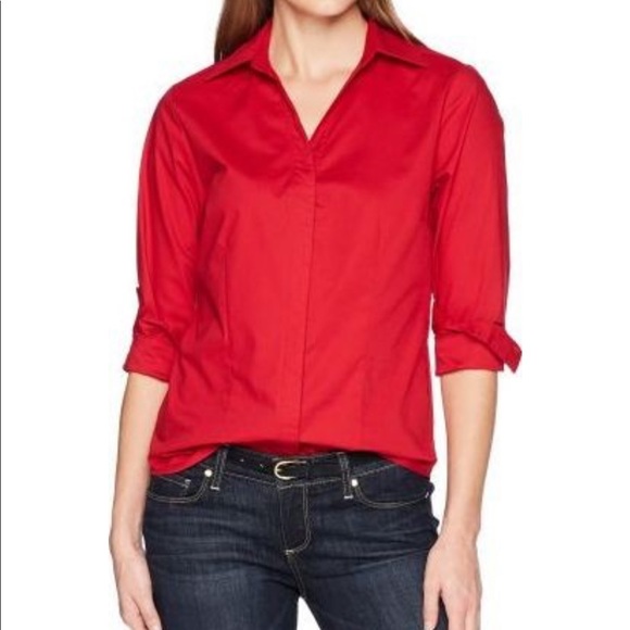 LEE Rider Easy To Care RED button down shirt-Sz L - Picture 6 of 6